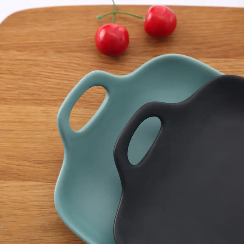 Double Handle Baking Dish, Home Ceramic Snack Plate